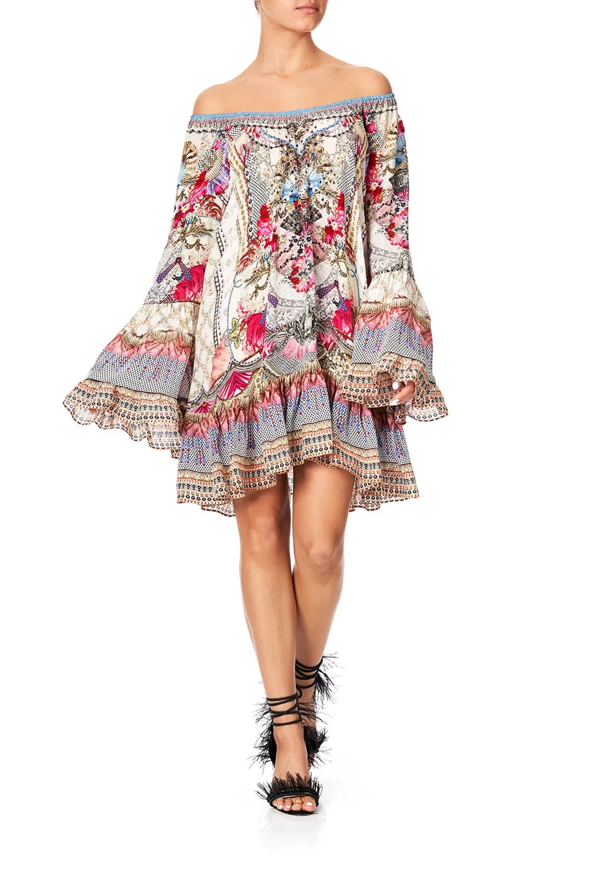 Camilla Montmartre Heart A Line Frill Mini Dress Size XL / AU 16 - Image 1