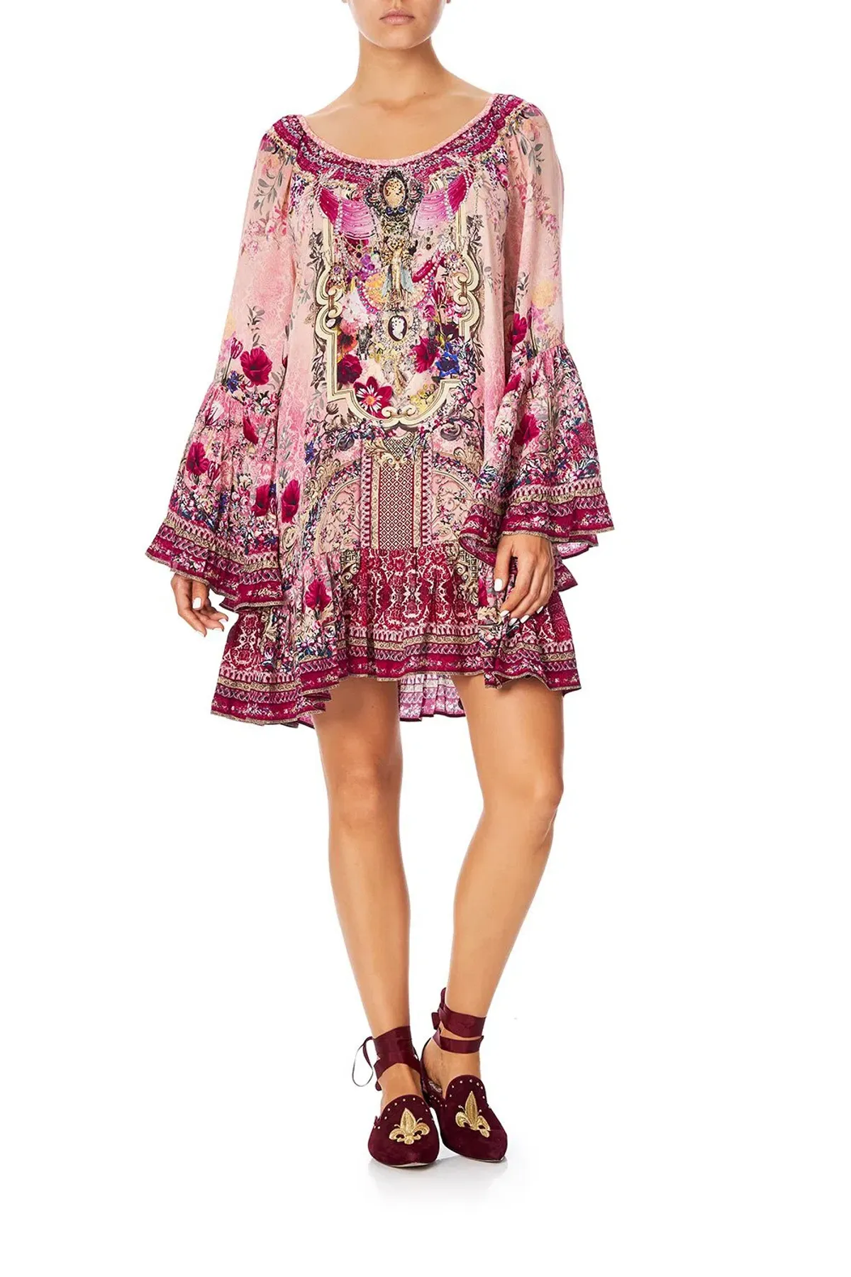 Camilla La Belle A Line Frill Mini Dress Print Size XL / AU 16 - Image 2
