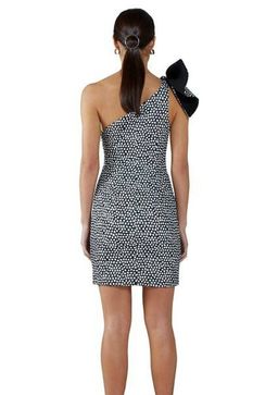 By Johnny Spotty Dotty Shoulder Mini Dress Print Size 10 for rent on The Volte - image 2