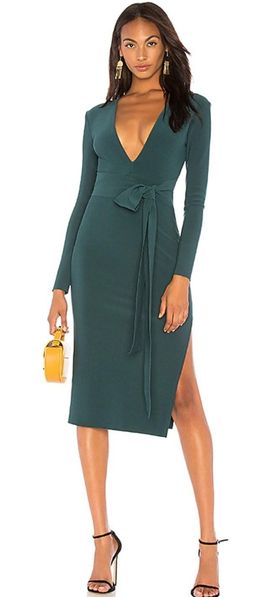 Tasha Midi Dress in Emerald for rent on The Volte - image 1