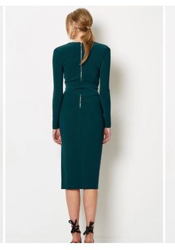 Tasha Midi Dress in Emerald for rent on The Volte - image 7
