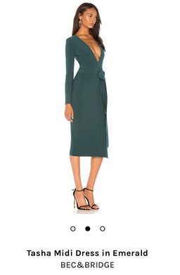 Tasha Midi Dress in Emerald for rent on The Volte - image 2