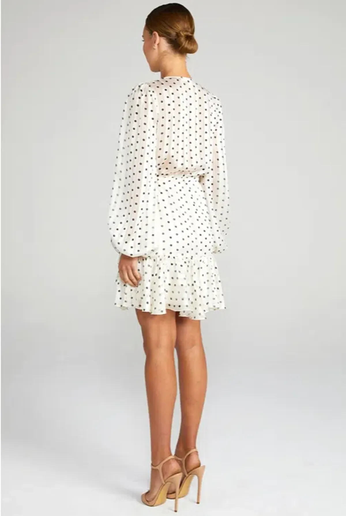 Shona Joy Karina Puff Sleeve Dress Print Size 8 - Image 2