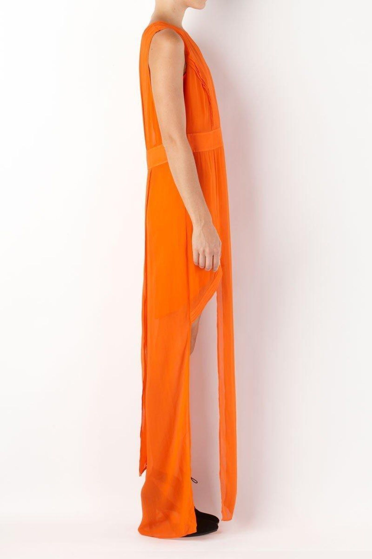Sass and Bide Sheers Orange Silk Dress Size 10 - Image 3