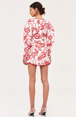 C/MEO Collective White Lie Long Sleeve Mini Dress Print Size 10 for rent on The Volte - image 3