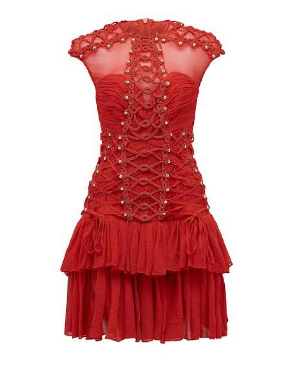 Thurley April Dress Red Size 10 - Image 3