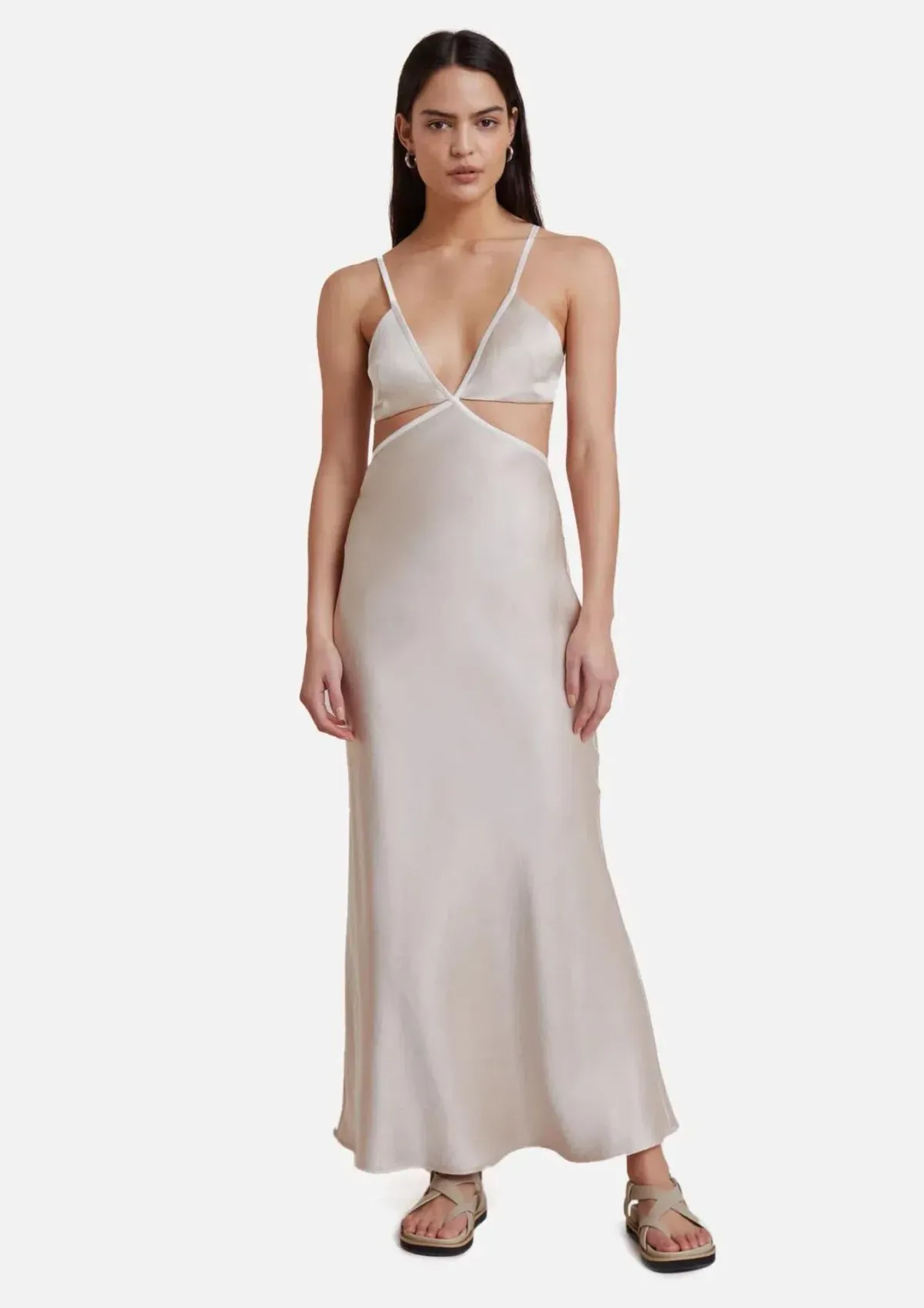 Bec & Bridge Veronique Maxi Dress Sand Size 8 - Image 1