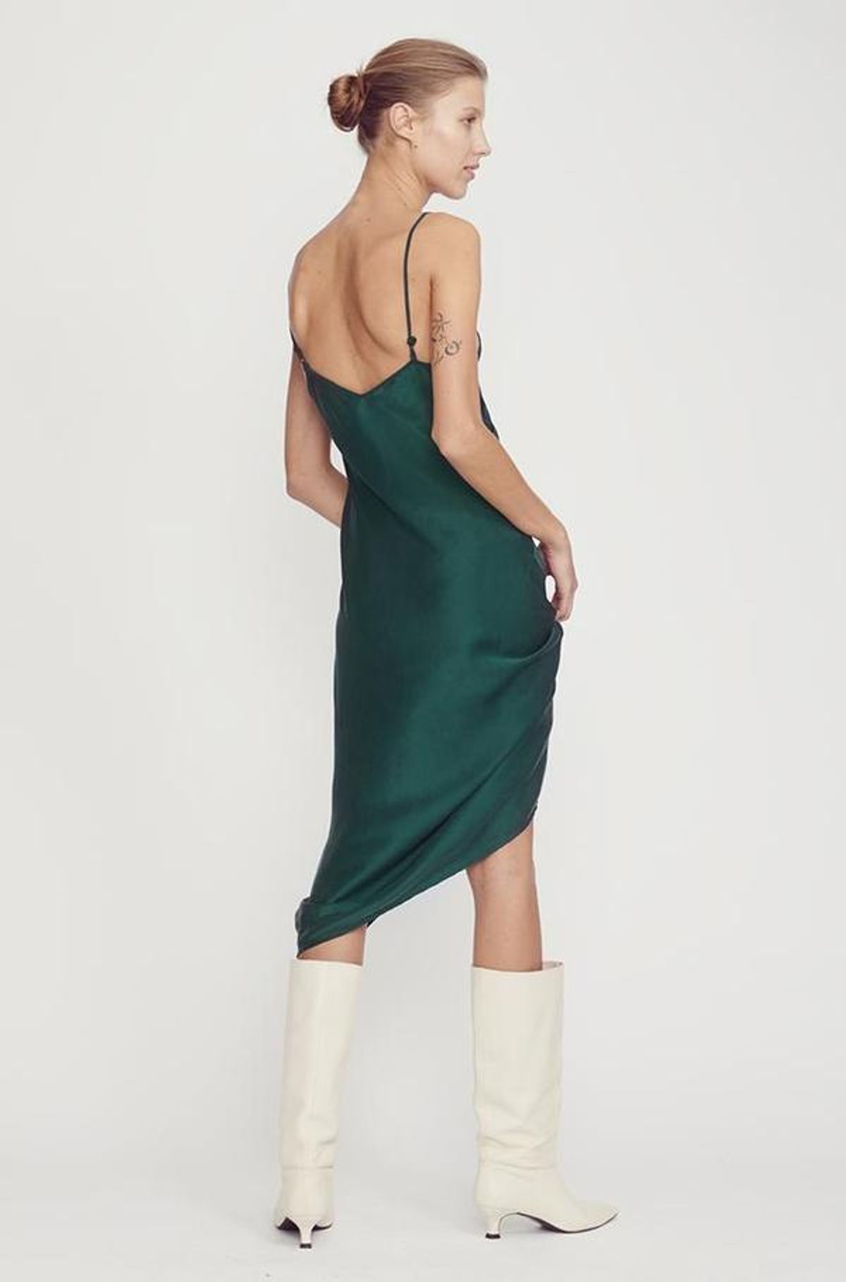 Silk Laundry 90’s Slip Dress Green Size 8 - Image 2