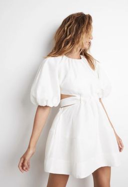 AJE Psychedelia Cut Out Mini Dress White Size 6 for rent on The Volte - image 4