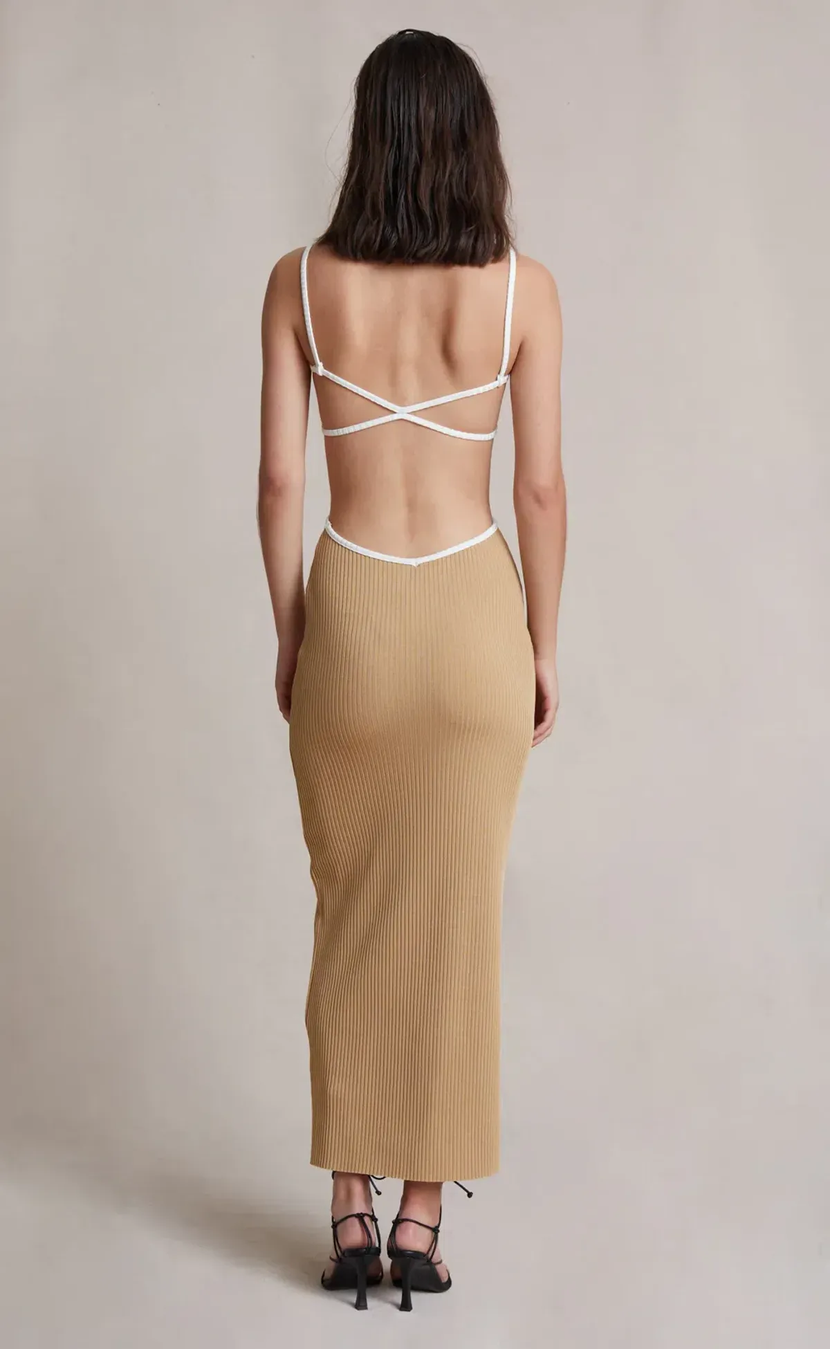 Bec and Bridge Coyote Midi Dress Camel Size 10 - Image 2
