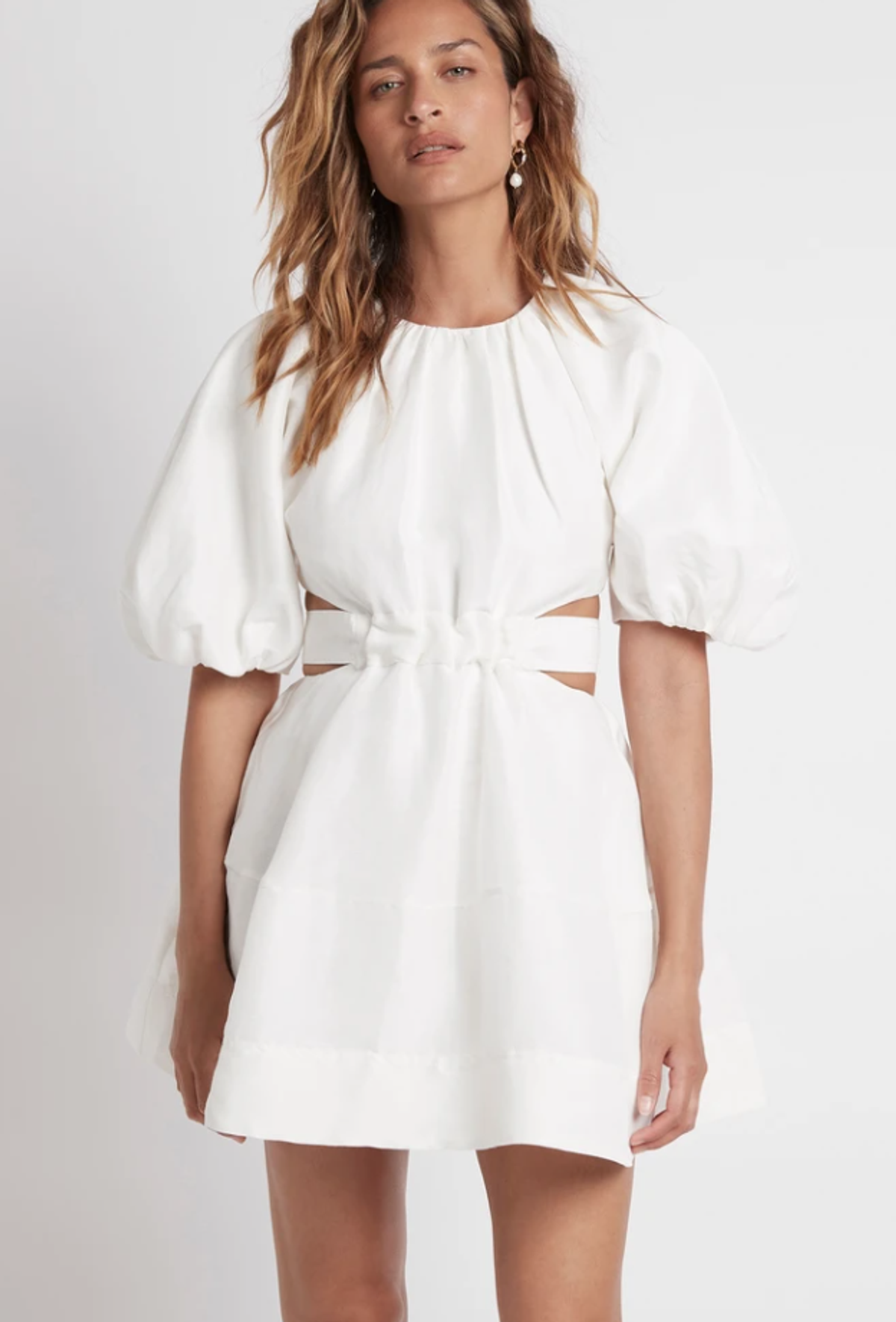 Aje Psychedelia Cut Out Mini Dress White  Size 10 - Image 3