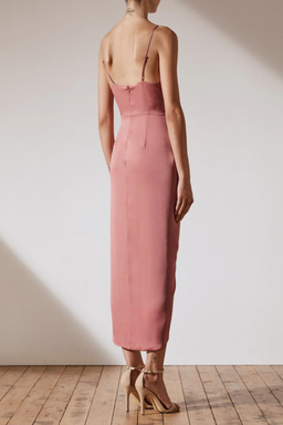 Shona Joy Luxe Tie Front Cocktail Dress Pink  Size 8 for rent on The Volte - image 3