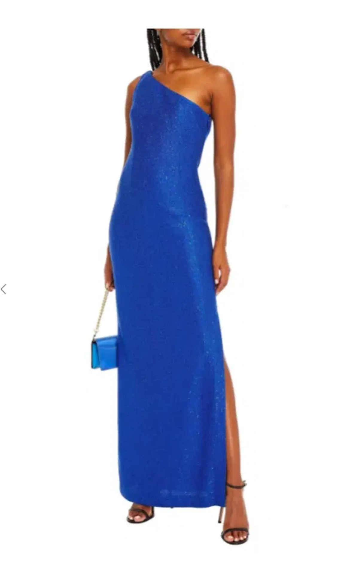 St John Blue Sequin Dress Blue Size 8 - Image 1