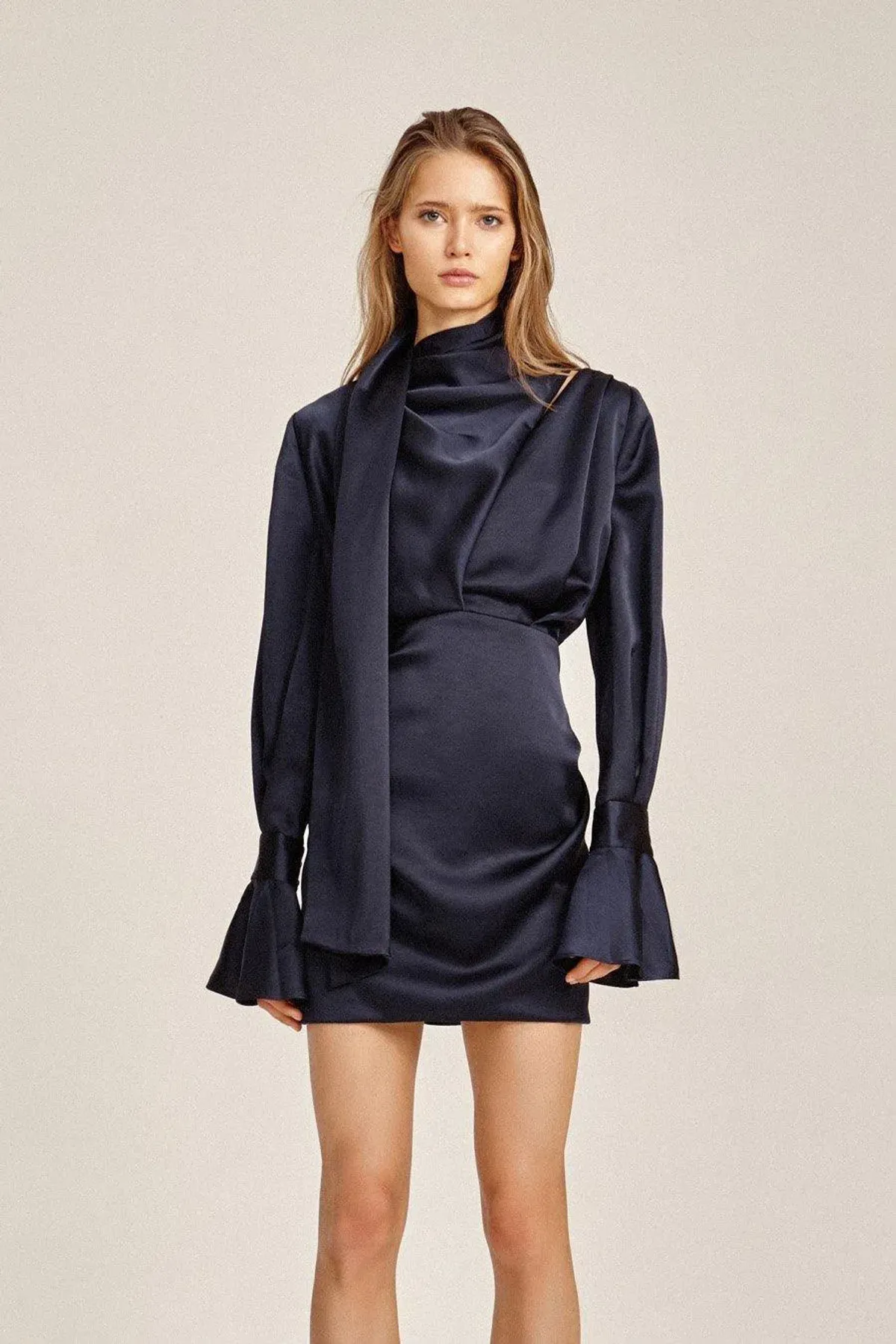 Acler Soto Mini Dress Navy Size 6 - Image 3