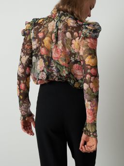 Zimmerman Ladybeetle Draped Sleeve Top Midnight Floral Size 2/AU 12 for rent on The Volte - image 3