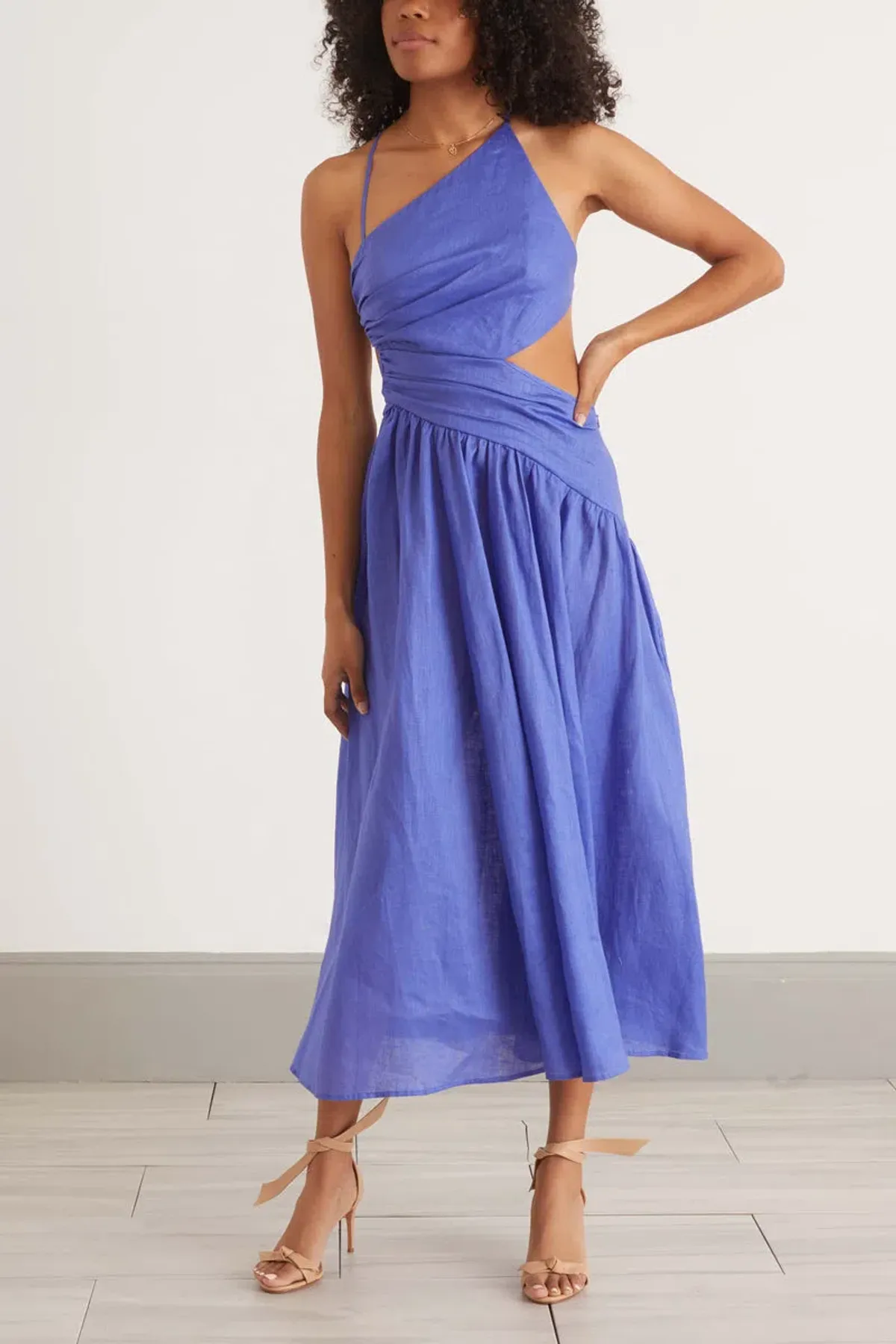 Zimmermann Tropicana Asymmetric Dress in Electric Blue Size 1 / Au 10 - Image 2