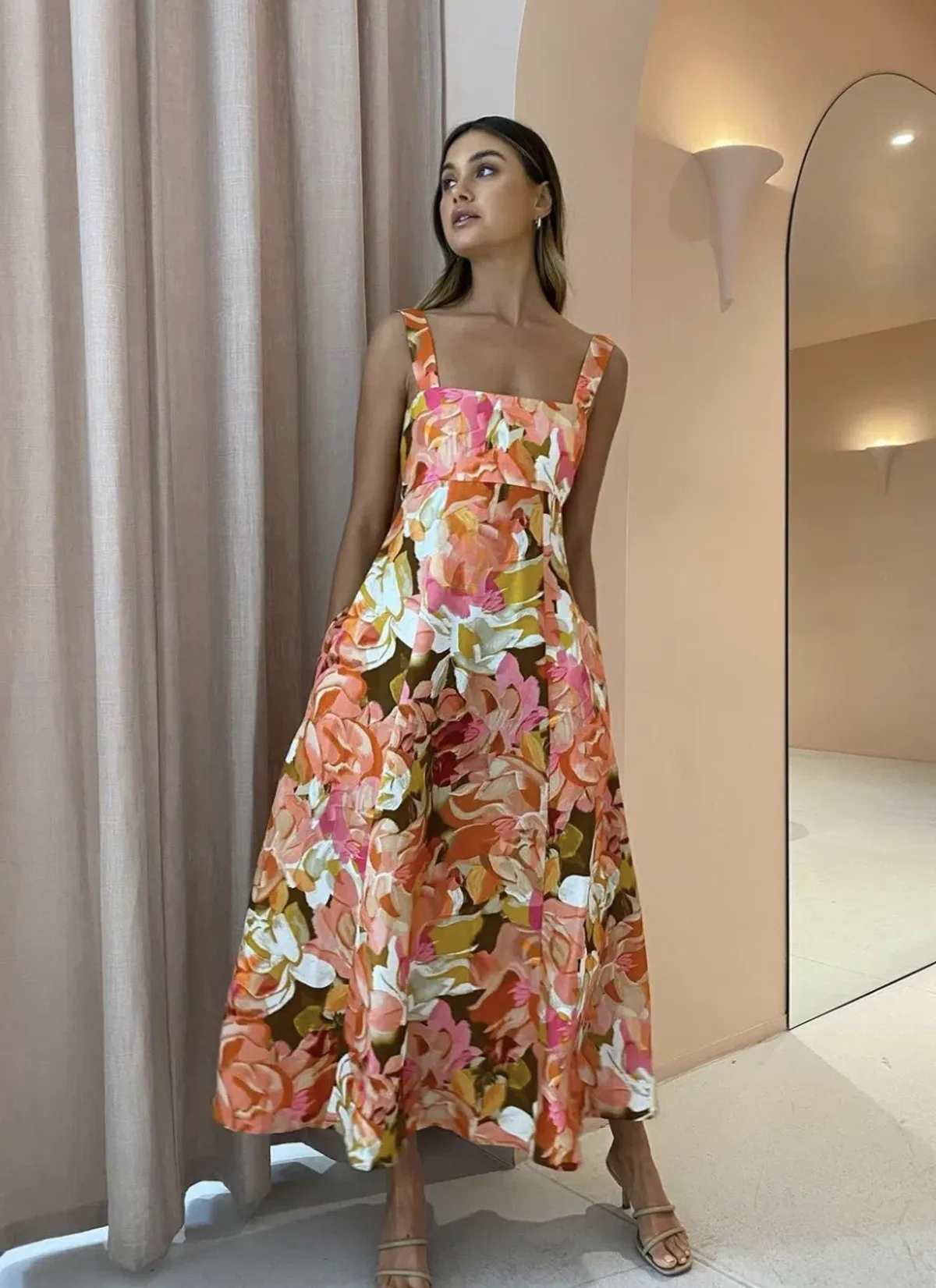Acler Tate Dress (Pink Bouquet) - Image 4