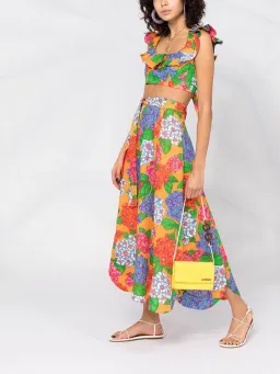 Zimmermann Riders Frill Neck Cropped Top Floral Print Size 6 for rent on The Volte - image 4