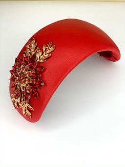 Halo & Rose Duchess bandeau headband red  for rent on The Volte - image 2