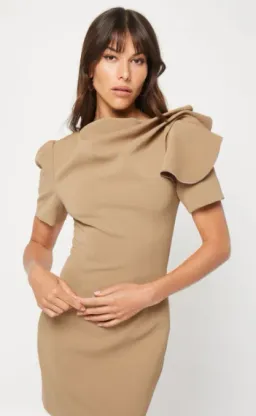 Mossman The Golden Hour Mini Dress Brown Size 8 for rent on The Volte - image 2