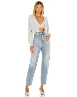 Weworewhat dani boyfriend Jeans in Denim Size AU 6 for rent on The Volte - image 1
