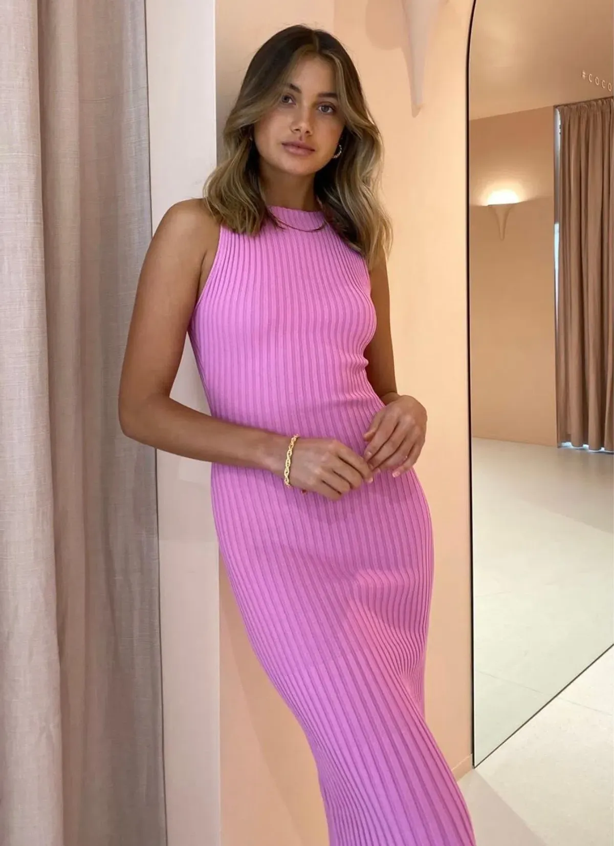 White Water sleeveless midi - bubblegum - Image 2