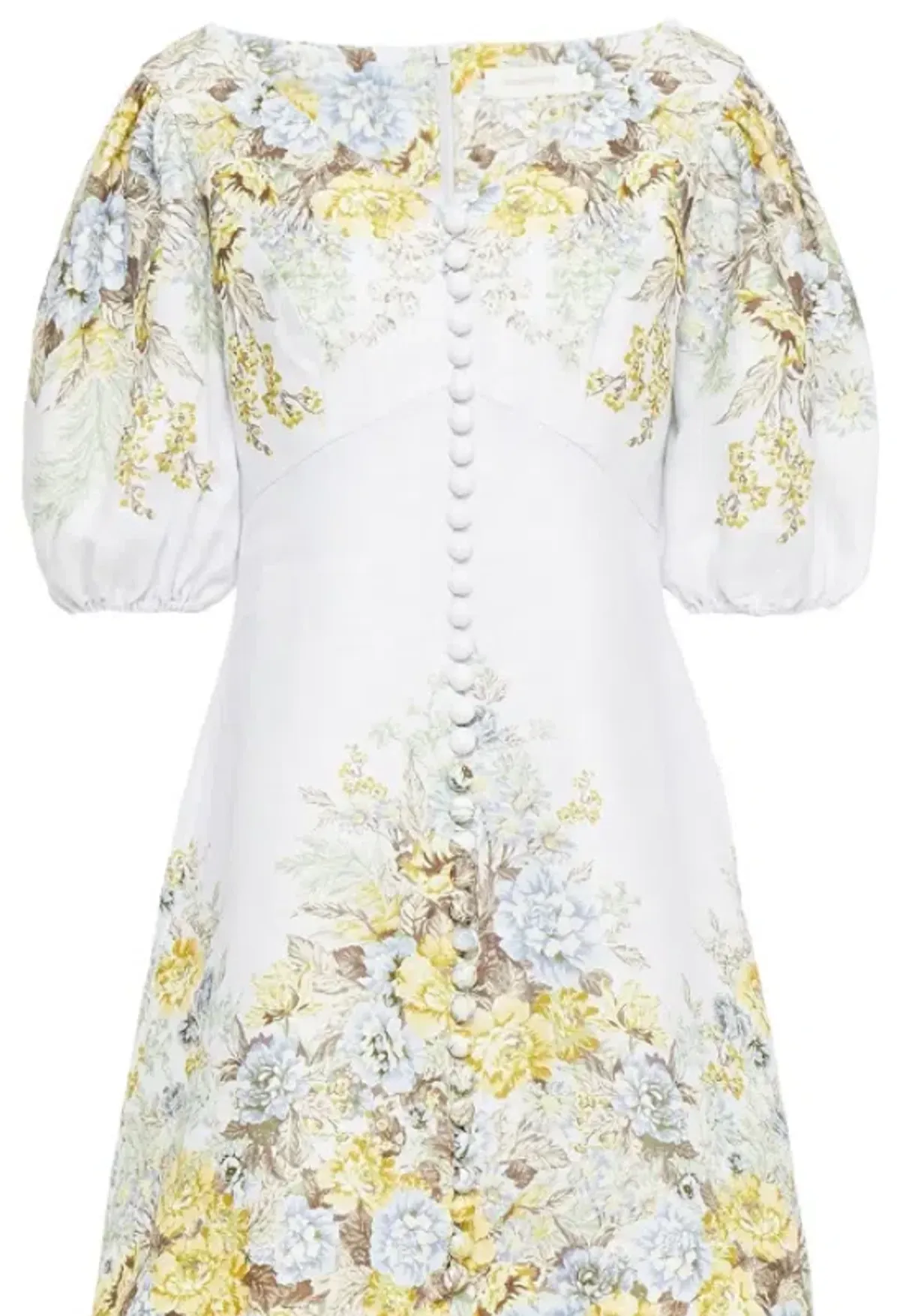Zimmermann Brightside Mini Dress in Blue Daphne Floral Size 1/ AU 10 - Image 3