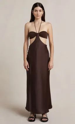 Bec & Bridge Nadia Cutout Dress Brown Size 10 for rent on The Volte - image 1