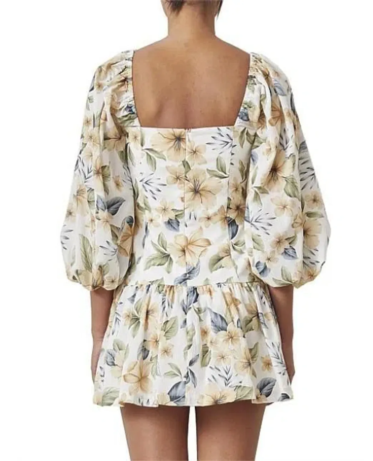  Bec and Bridge Fleurette Mini Dress Print Size 8 - Image 3