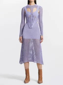 Dion Lee Stirrup crochet Dress - Lilac for rent on The Volte - image 1