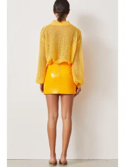 Bec & Bridge Citrus City Mini Skirt Tangerine Size AU 6 for rent on The Volte - image 3