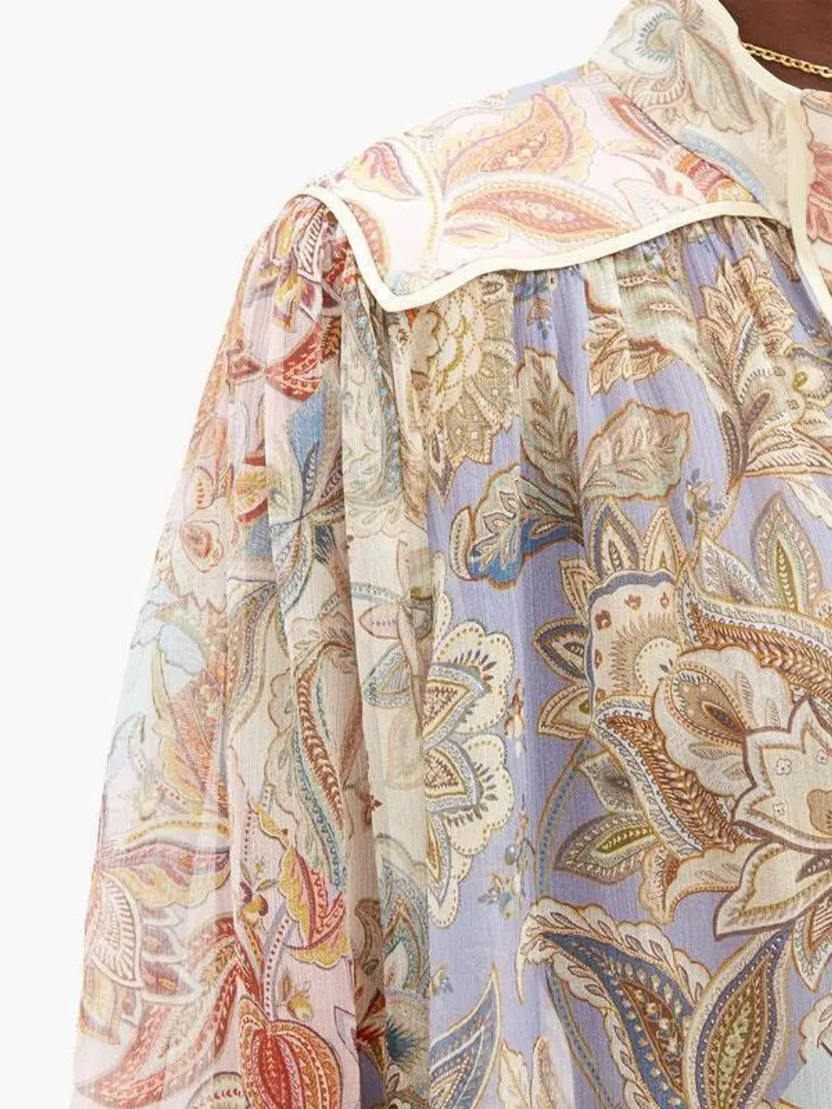 Zimmermann Lucky Bound Blouse Floral Size 8 - Image 4