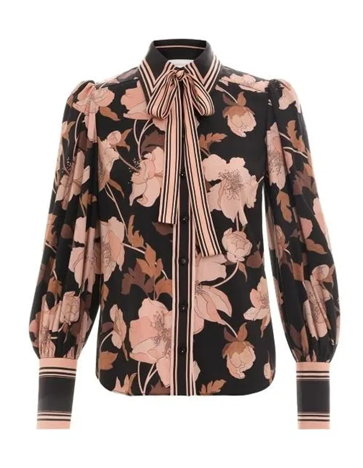 Zimmermann Concert Peonies Shirt Black Peonies Size 8 - Image 4