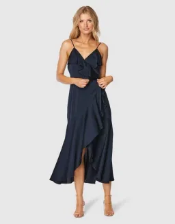Pilgrim Cindy Midi Dress Size 12 Navy Blue for rent on The Volte - image 4