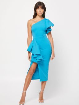 Mossman Dangerous Minds Midi Dress Blue Size 10 for rent on The Volte - image 1