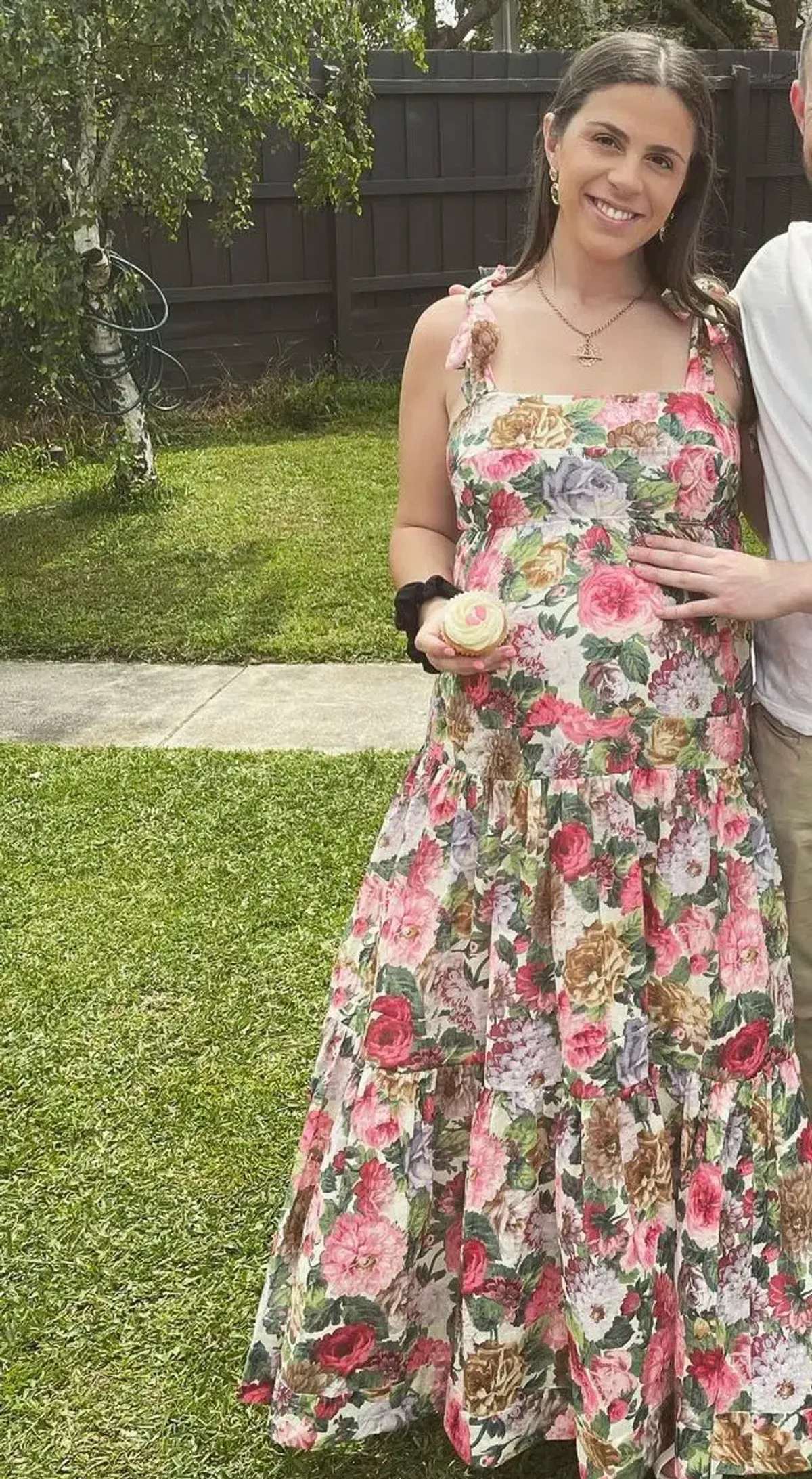 Zimmermann Mae Tie Shoulder Dress Rose Floral Size 16 - Image 4