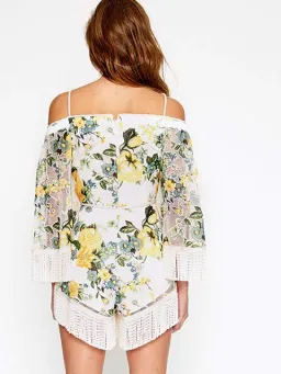 Alice McCall Le Fleur Playsuit Yellow Floral Size 6 for rent on The Volte - image 2