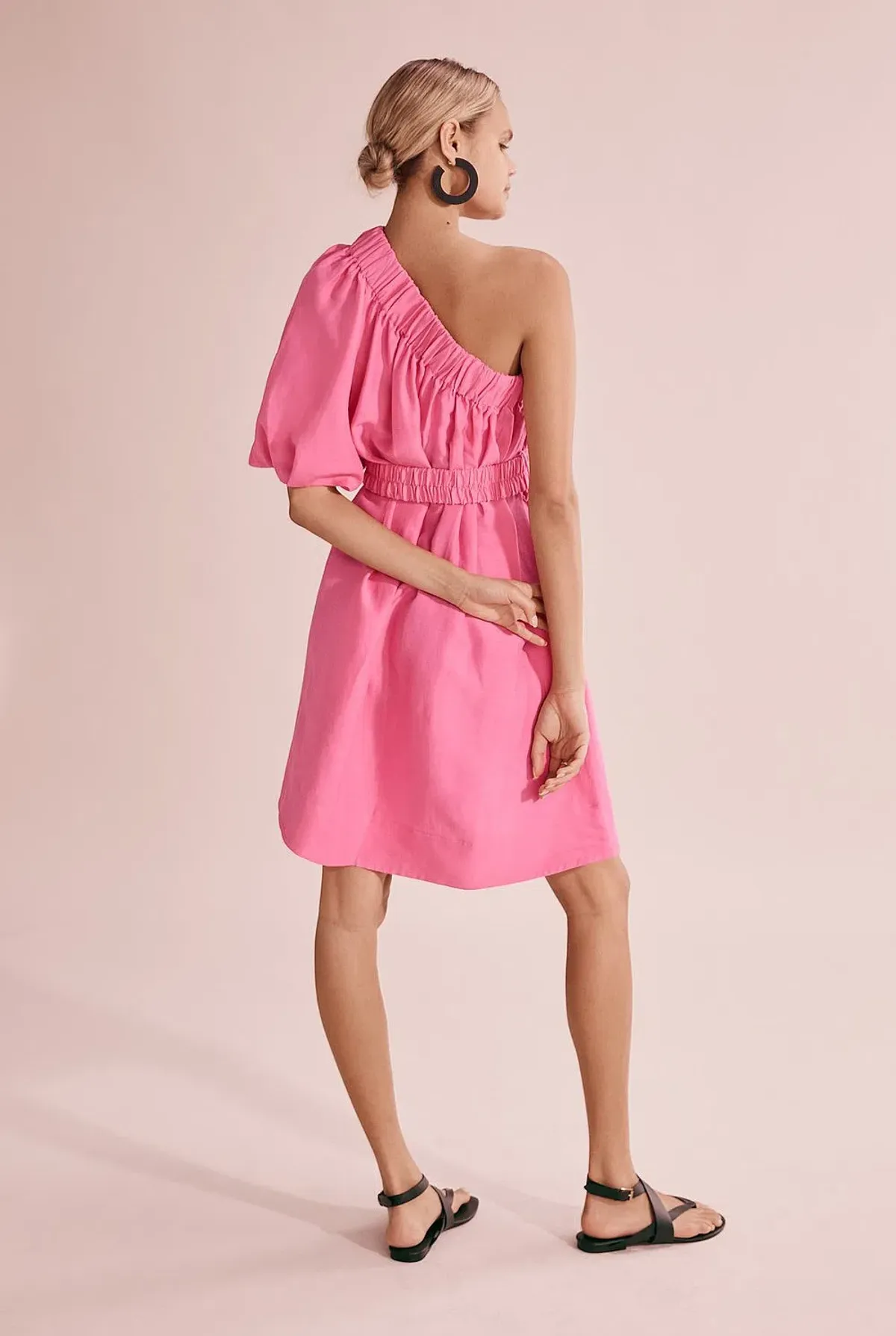 Country Road One Shoulder Bubble Dress Pink Size 4 - Image 2