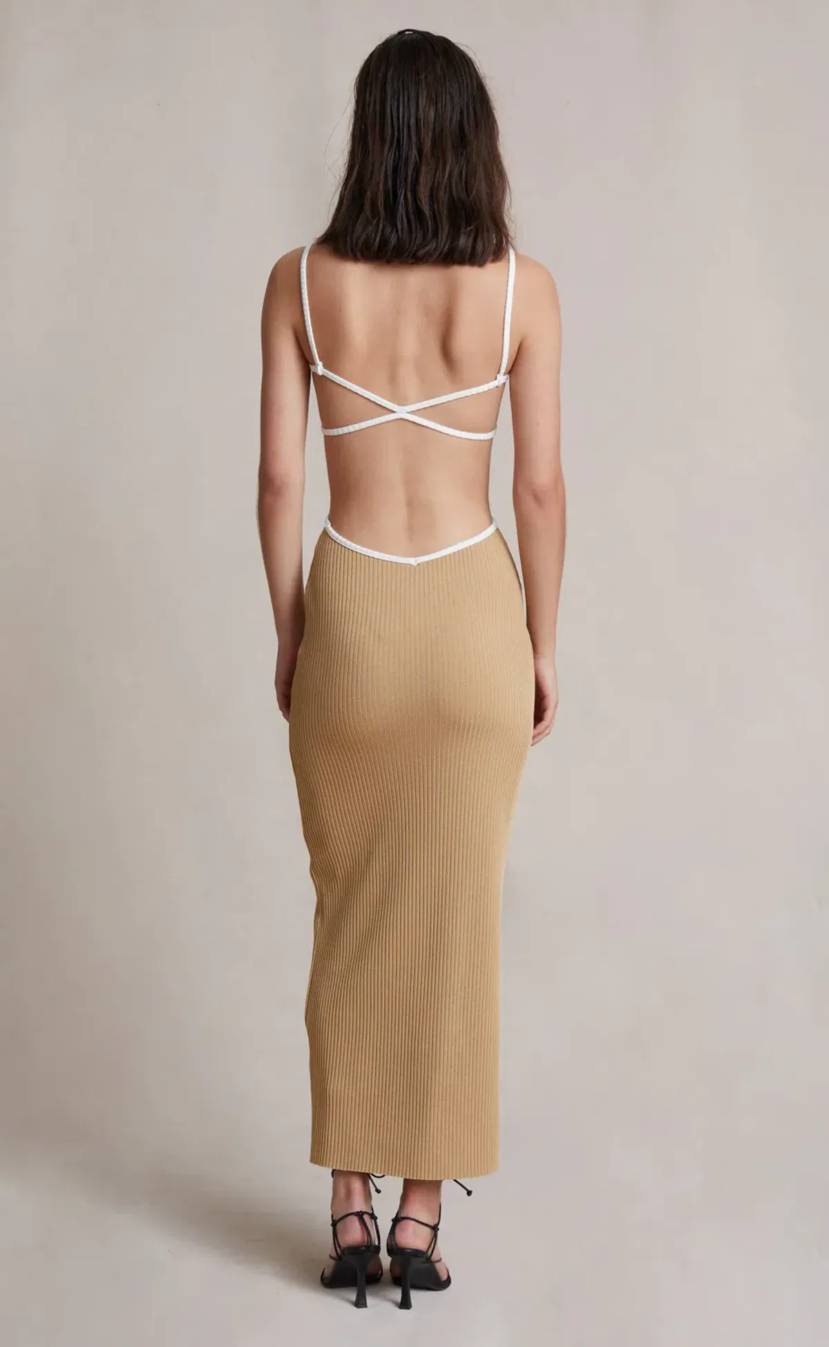Bec and Bridge Coyote Midi Dress Brown Size 6 - Image 3