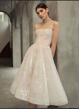 Bronx & Banco Mademoiselle Bridal Midi Dress Size 8 for rent on The Volte - image 3