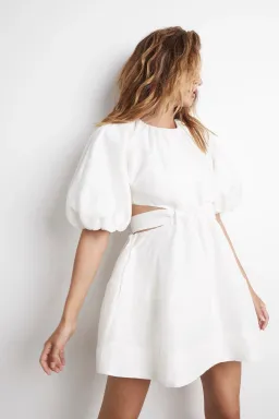 Aje Psychedelia Cut Out Mini Dress White Size 6 for rent on The Volte - image 3