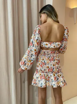 New Romantics Long Sleeve Mini Dress Print Size 6 for rent on The Volte - image 2