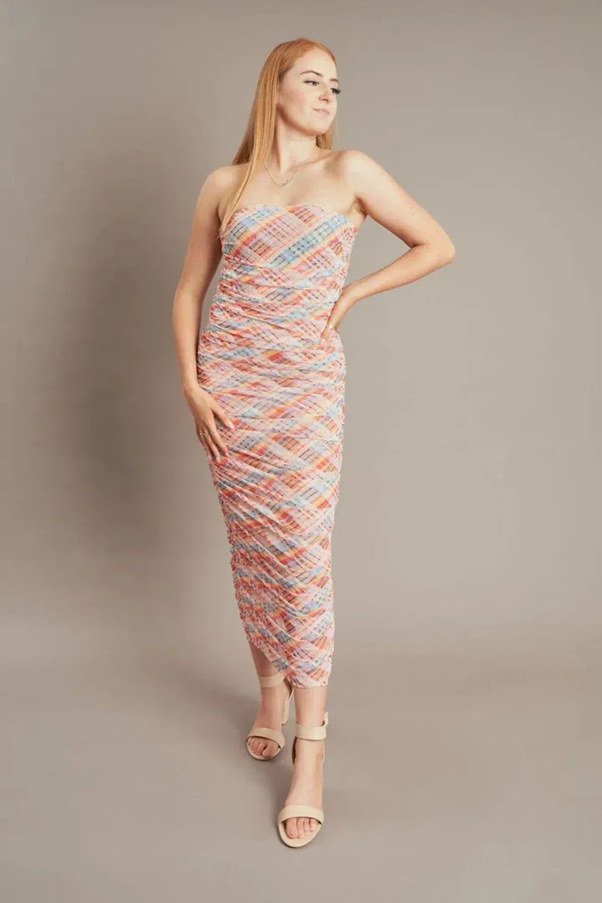 Ruby Cherry Mesh Tube Dress Print Size 6 - Image 1