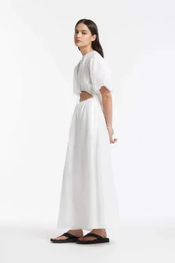 Sir the Label Franc Puff Sleeve Mini Dress in Chalk White Size 1 for rent on The Volte - image 2