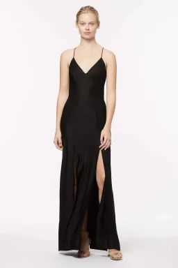 Manning Cartell Facetime Slip Midi Dress Black Size 4 for rent on The Volte - image 1