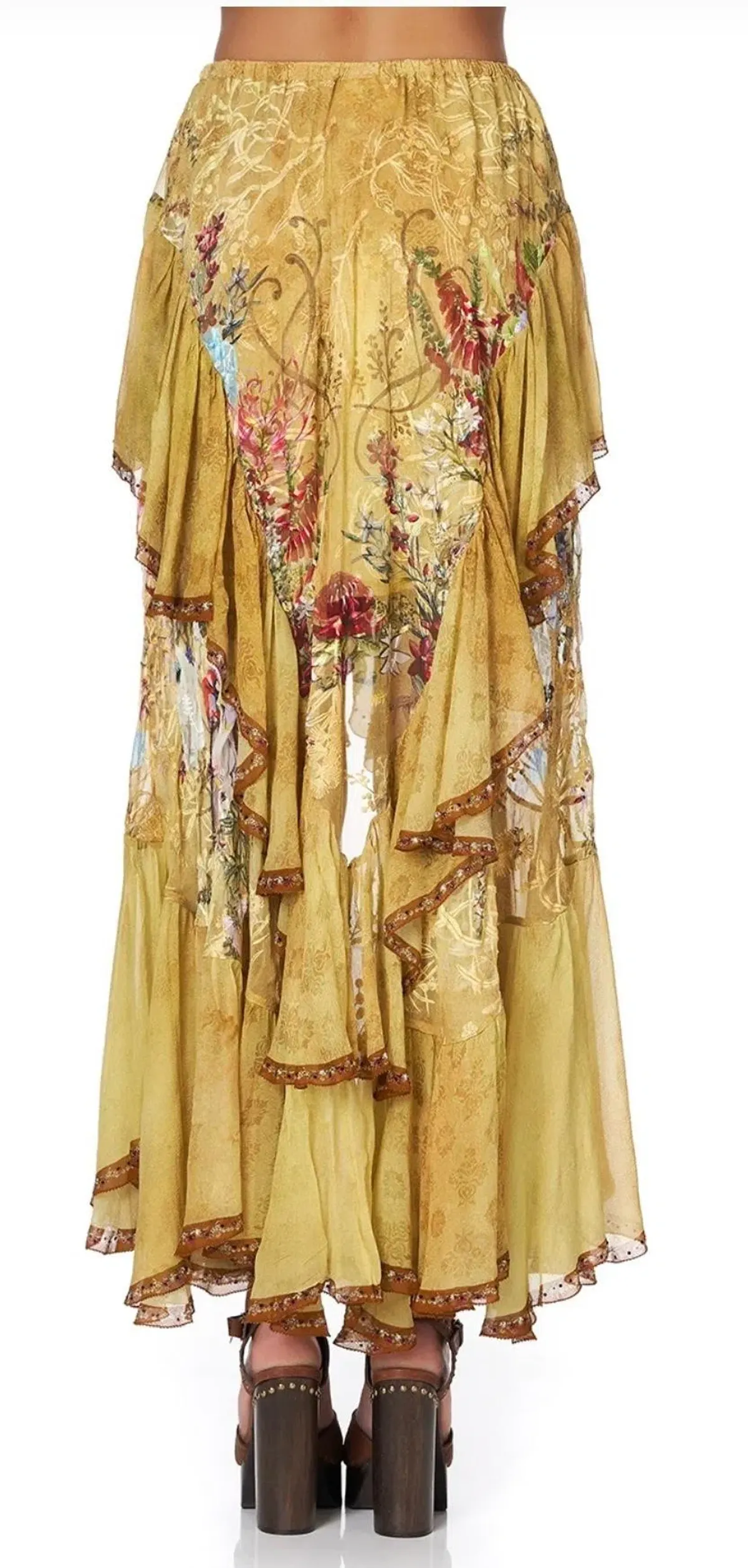 Camilla Among the Gumtrees Off Shoulder Halter Top and Maxi Skirt With Double Frill Set Print Size L - Image 5