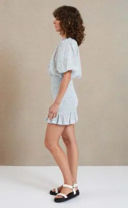 Bec and bridge pasqualina short sleeve mini dress size 8 for rent on The Volte - image 2