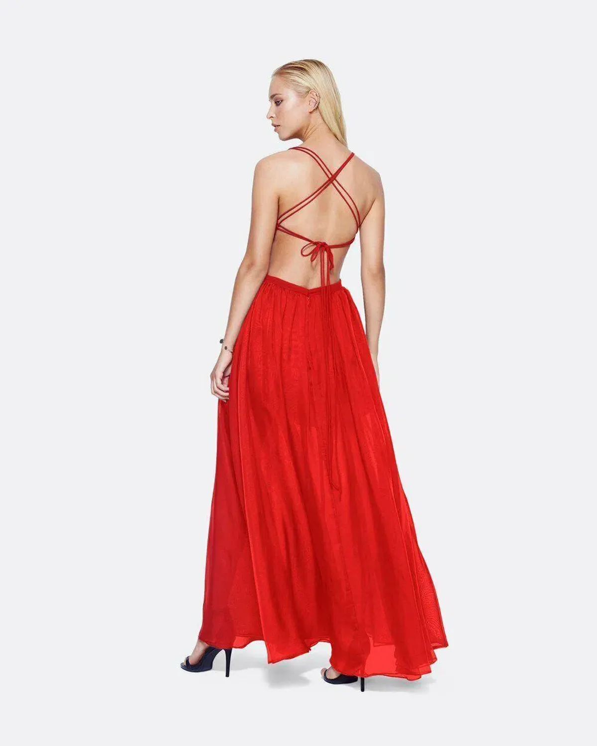 Fame & Partners Mildred Dress Red Size 8 - Image 2