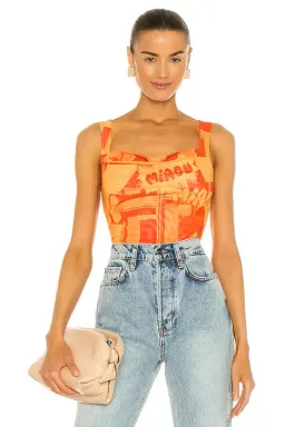 Miaou Imogene Corset Stone Orange Size AU 10 for rent on The Volte - image 2