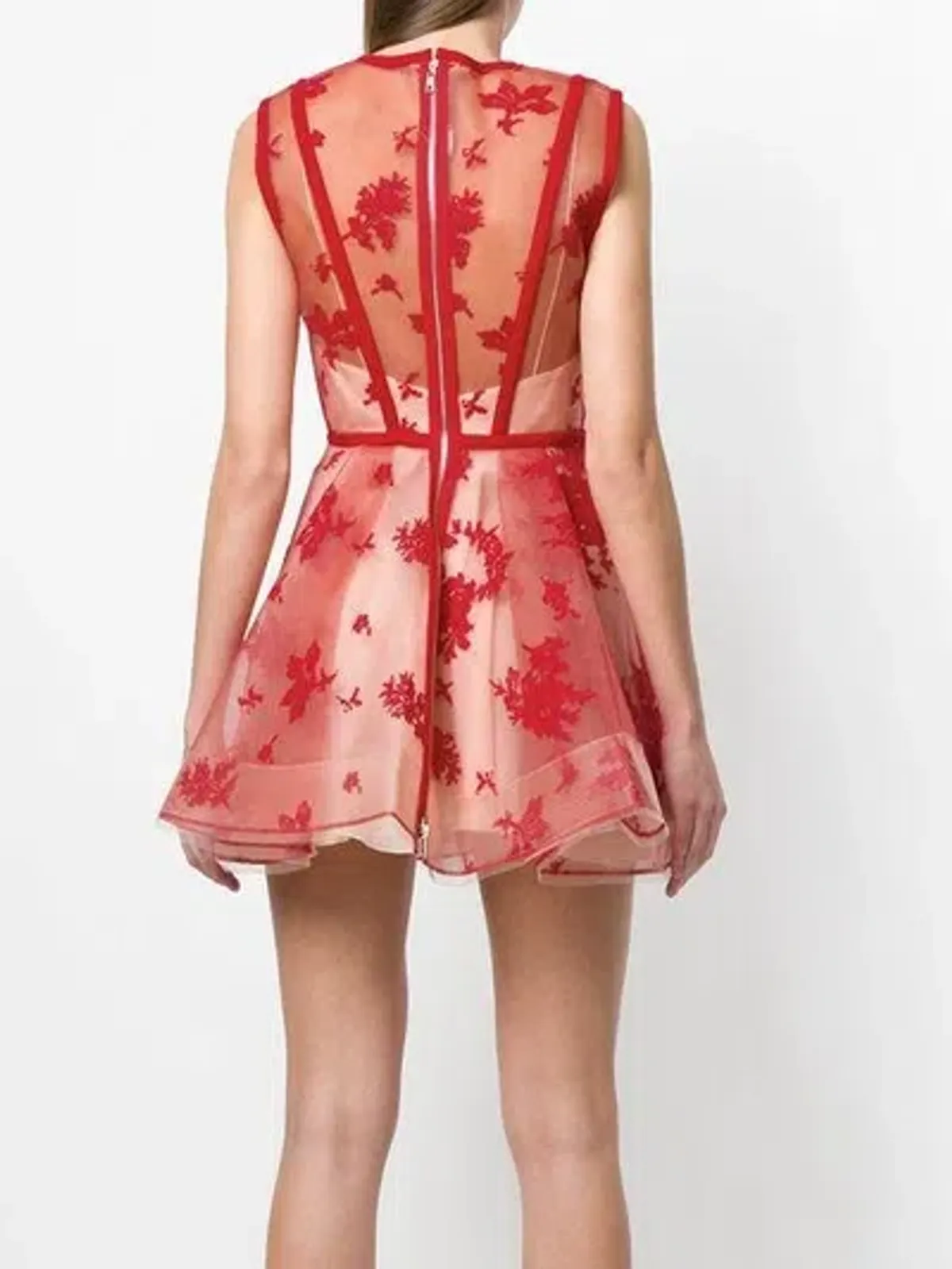 Alex Perry Codie Crinoline Dress Red Size 10 - Image 2